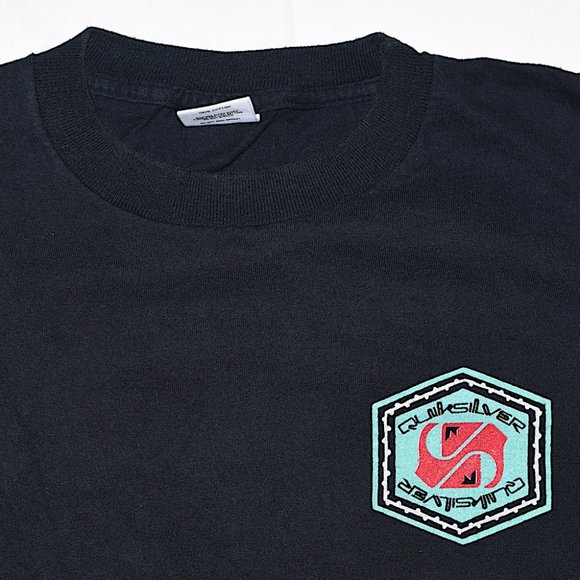 Quiksilver Vintage 90s Logo Design T-Shirt (Front & Back) - Picture 6 of 9